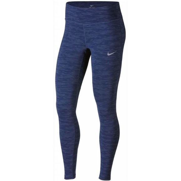 Nike Epic Lux Printed Running Leggings 8Navy - Picture 1 of 13